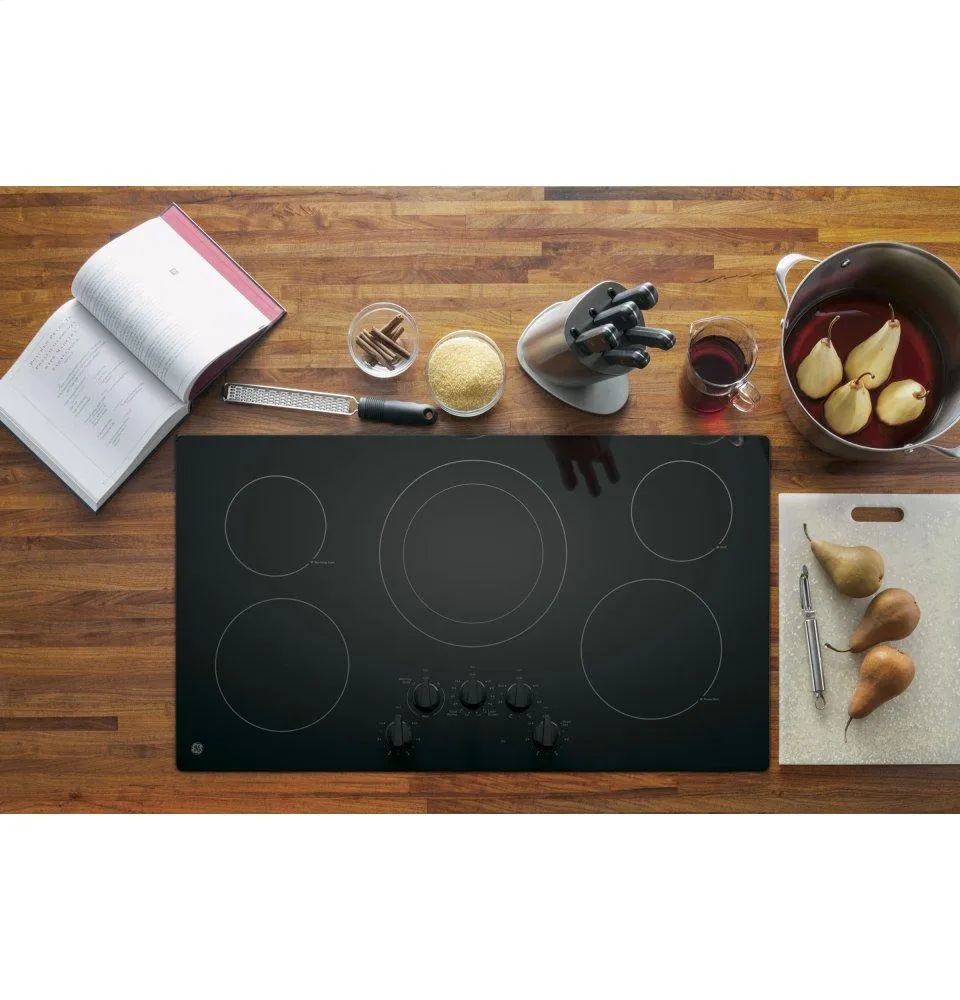 Ge Appliances JP3036DLBB Ge 36" Built-In Knob Control Electric Cooktop