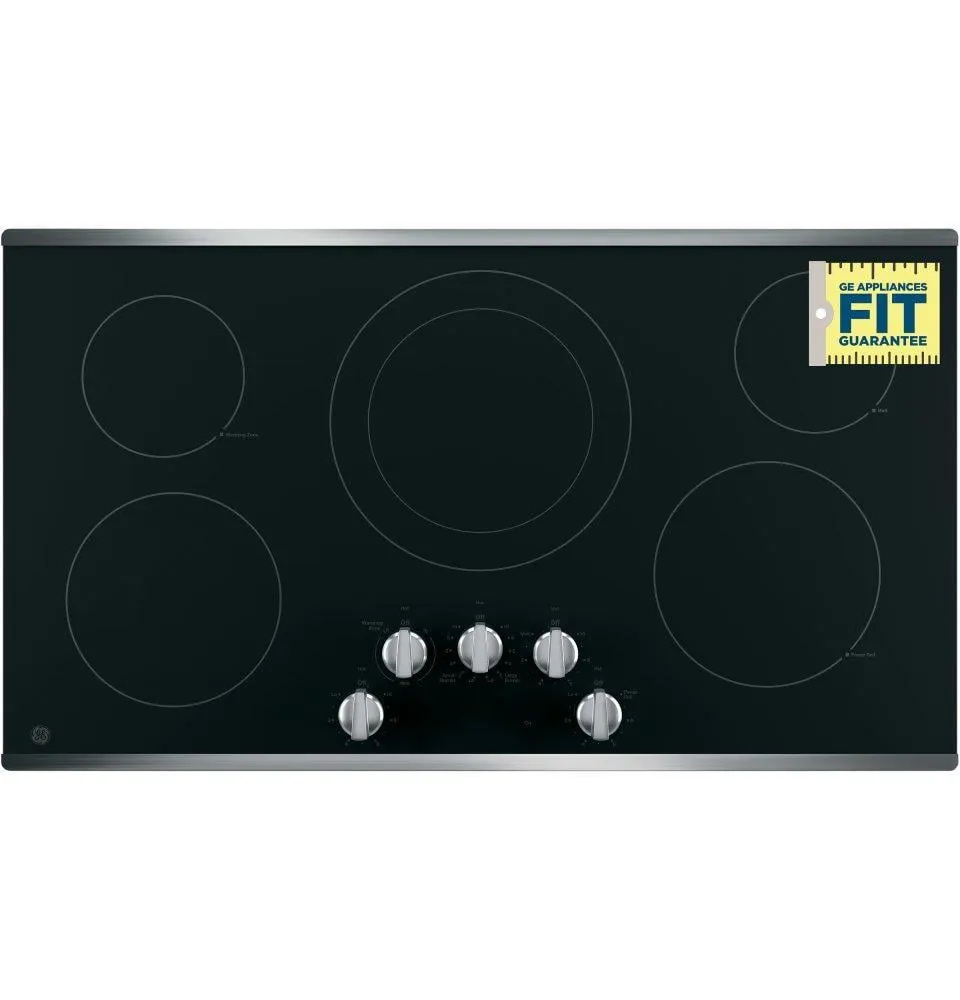 Ge Appliances JP3036SLSS Ge 36" Built-In Knob Control Electric Cooktop