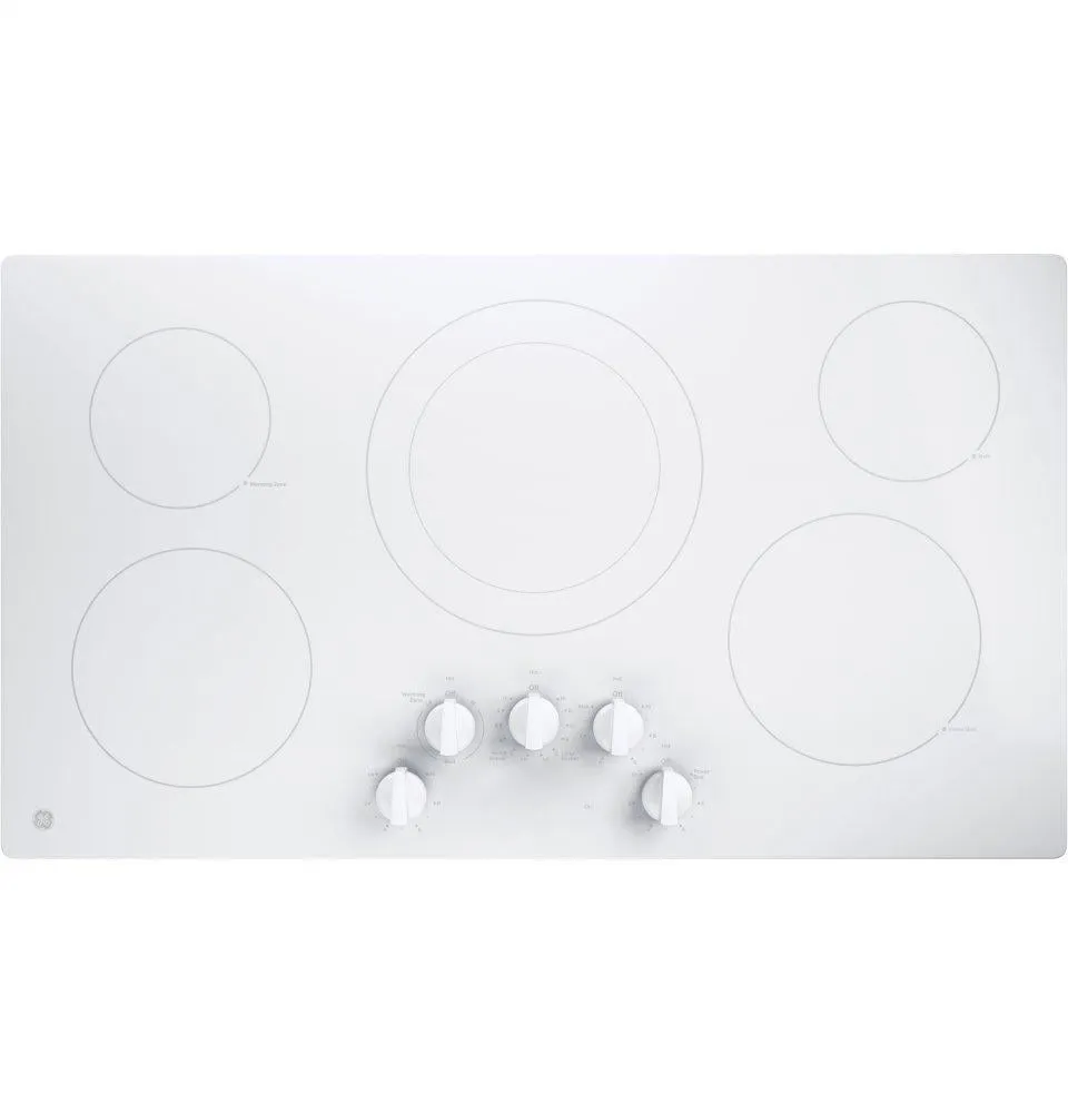 Ge Appliances JP3036TLWW Ge 36" Built-In Knob Control Electric Cooktop Cooktops 30 inch cooktop online