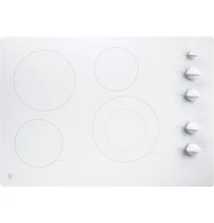 Ge Appliances JP3530TJWW Ge 30" Built-In Knob Control Electric Cooktop Electric slide-in electric cooking range