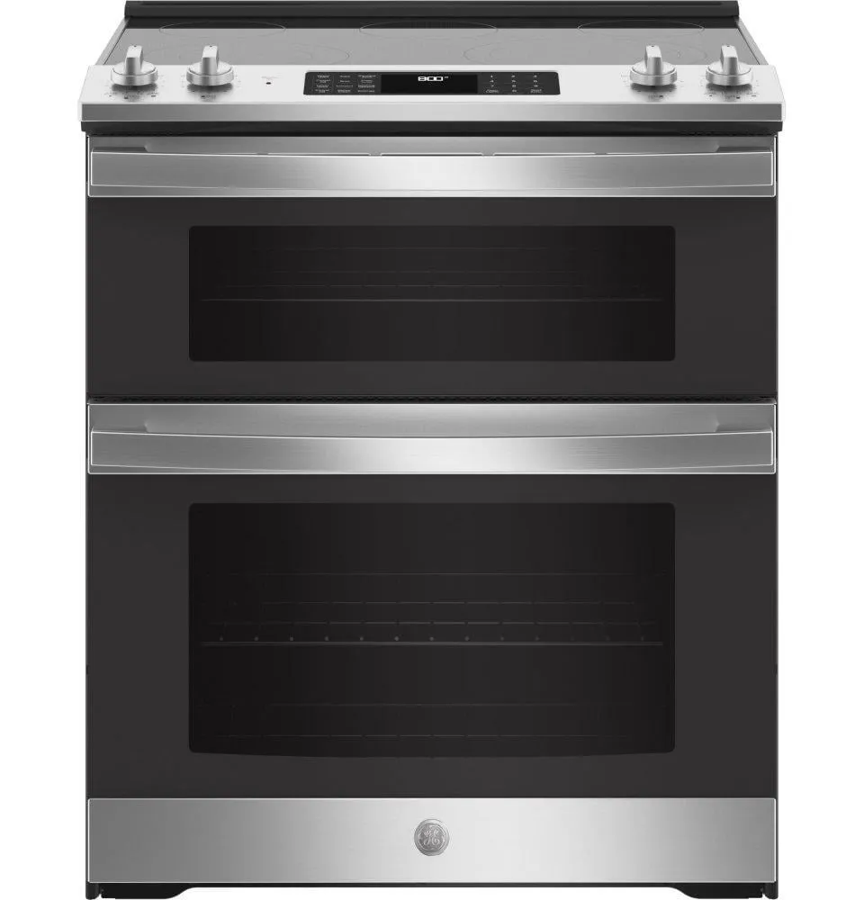 Ge Appliances JSS86SPSS Ge 30" Slide-In Electric Convection Double Oven Range Slide In Ranges front control slide-in stove