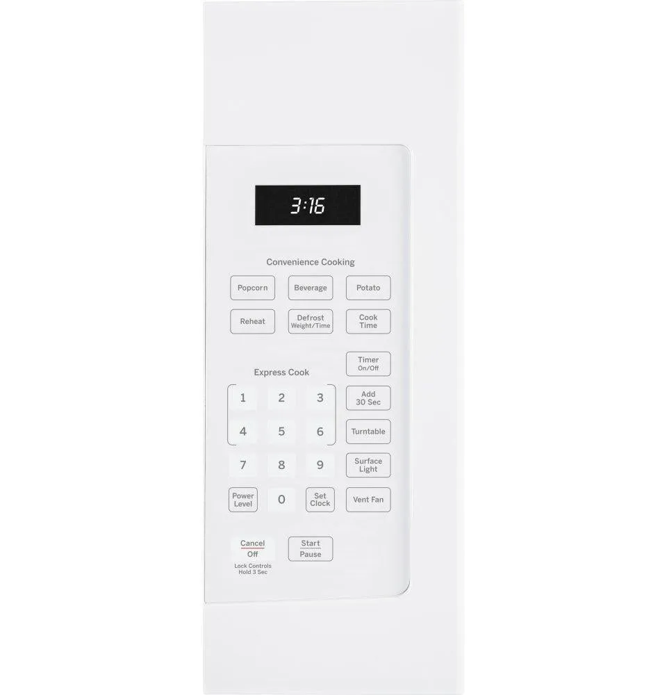 Ge Appliances JVM3160DFWW Ge 1.6 Cu. Ft. Over-The-Range Microwave Oven