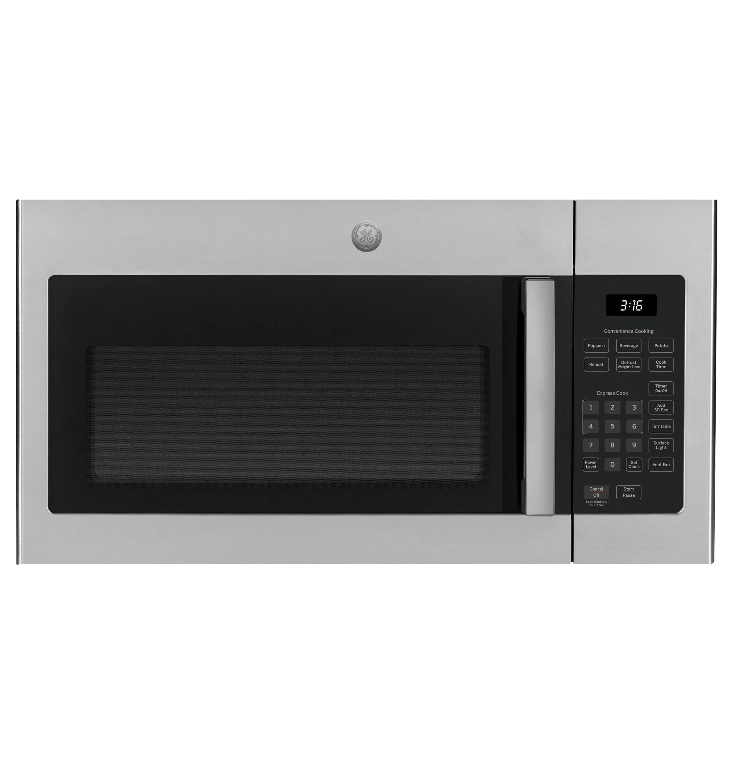Ge Appliances JVM3160RTSS Ge 1.6 Cu. Ft. Over-The-Range Microwave Oven Microwave Ovens smart sensor microwave oven