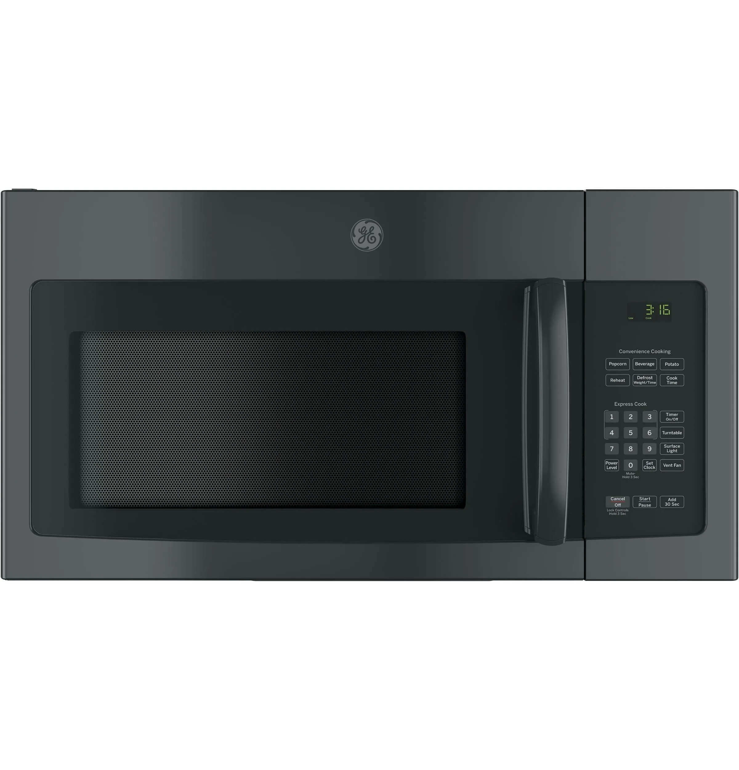 Ge Appliances JVM3162DJBB Ge 1.6 Cu. Ft. Over-The-Range Microwave Oven Microwave Ovens smart sensor microwave oven