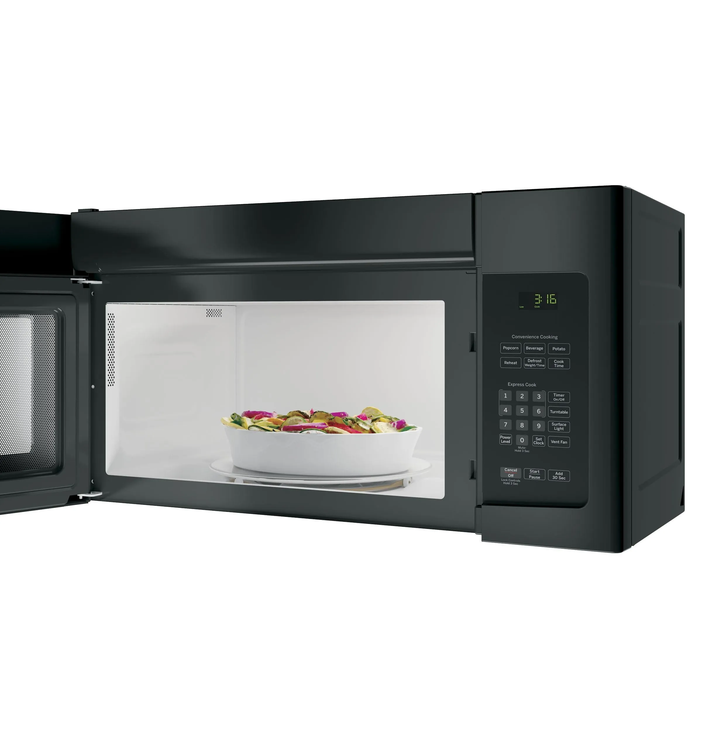 Ge Appliances JVM3162DJBB Ge 1.6 Cu. Ft. Over-The-Range Microwave Oven