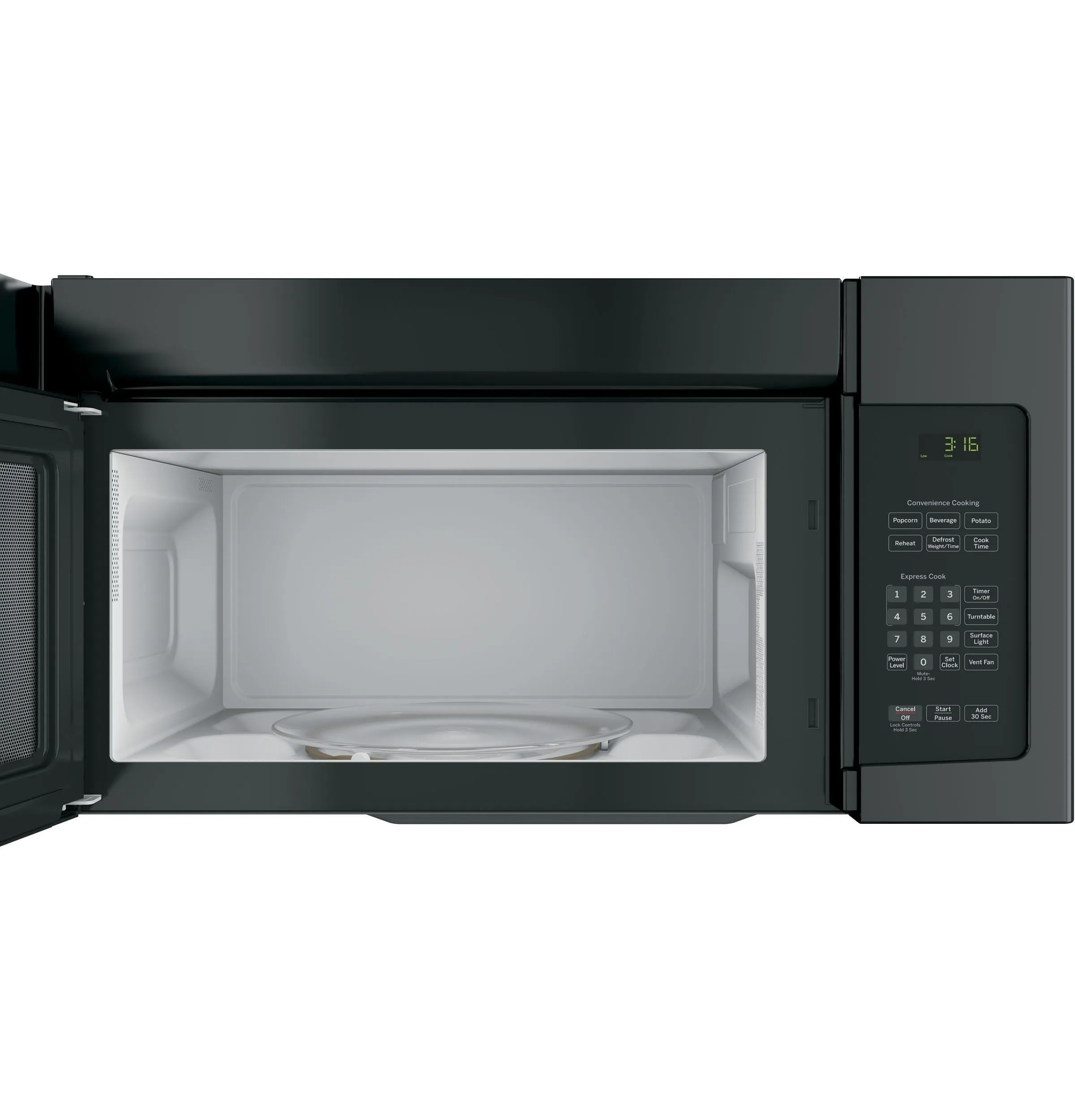 Ge Appliances JVM3162DJBB Ge 1.6 Cu. Ft. Over-The-Range Microwave Oven