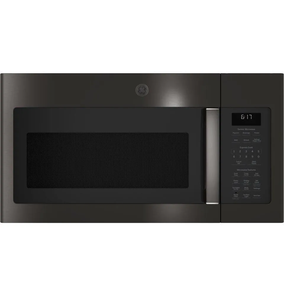 Ge Appliances JVM6175BLTS Ge 1.7 Cu. Ft. Over-The-Range Sensor Microwave Oven Over The Range Microwaves convection over-the-range microwave