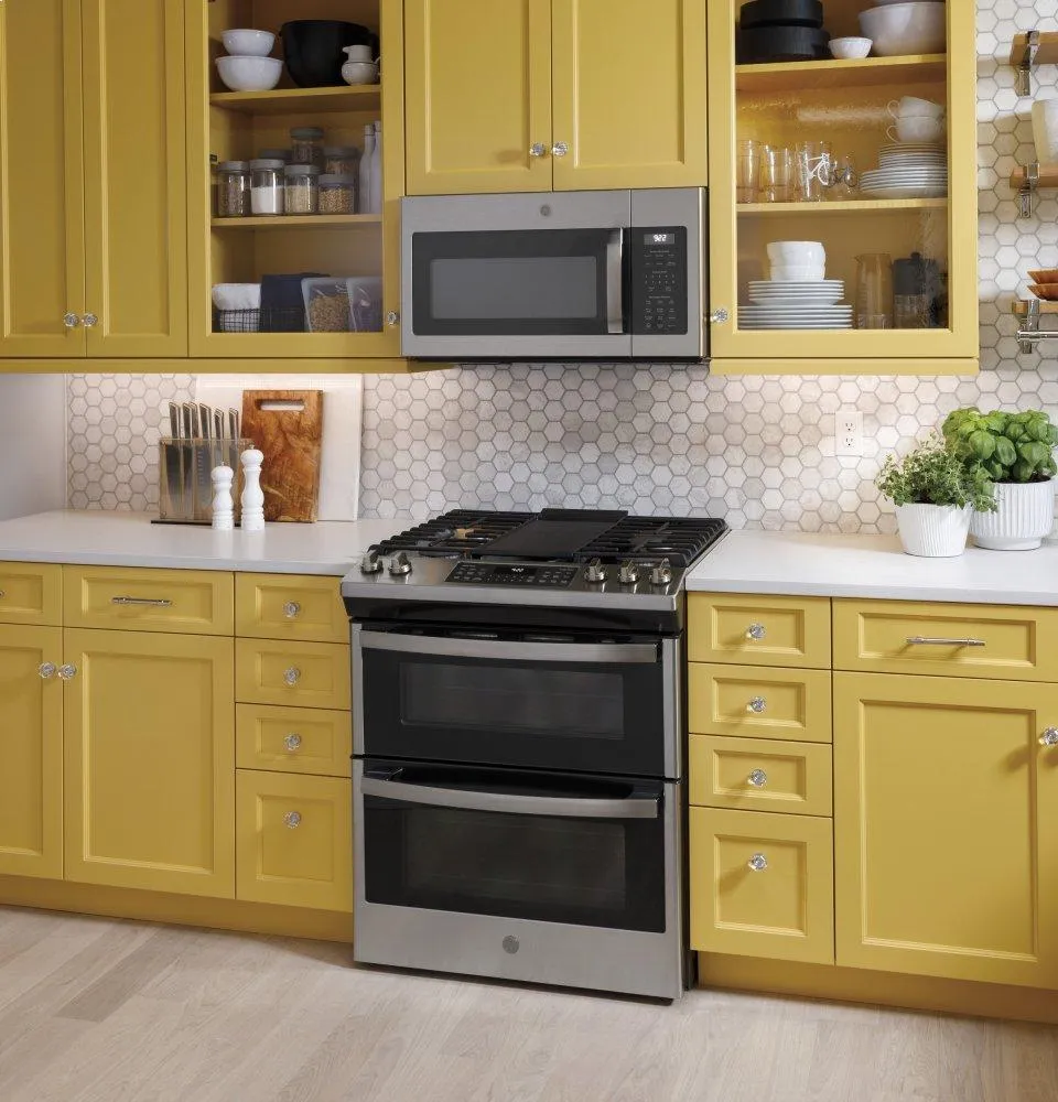 Ge Appliances JVM6175YKFS Ge 1.7 Cu. Ft. Over-The-Range Sensor Fingerprint Resistant Microwave Oven