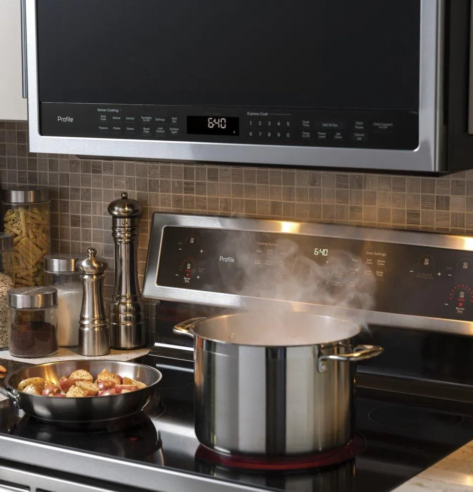 Ge Appliances JVM6175YKFS Ge 1.7 Cu. Ft. Over-The-Range Sensor Fingerprint Resistant Microwave Oven