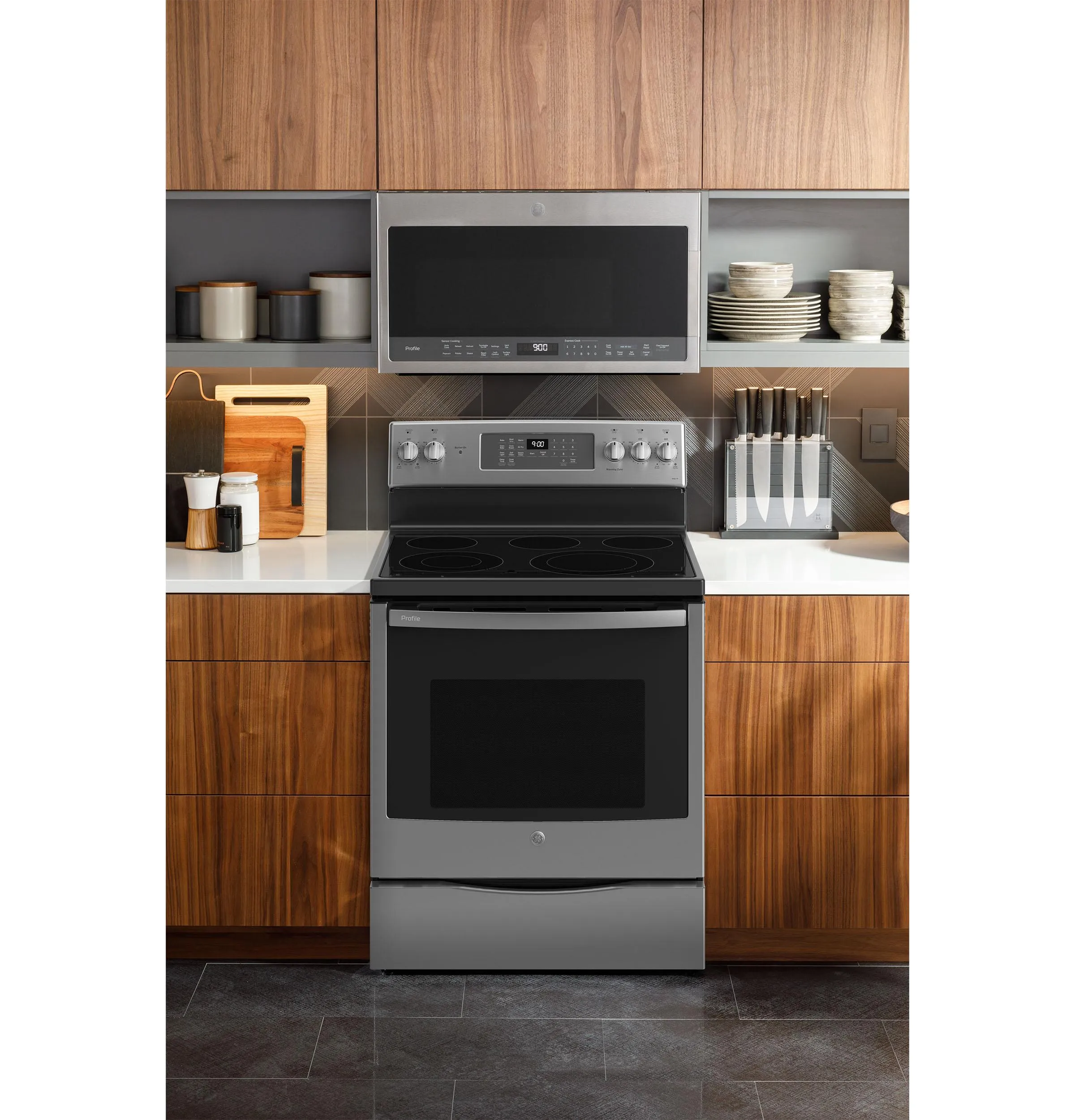 Ge Appliances PB900YVFS Ge Profile&#8482; 30" Smart Free-Standing Electric Convection Fingerprint Resistant Range With No Preheat Air Fry