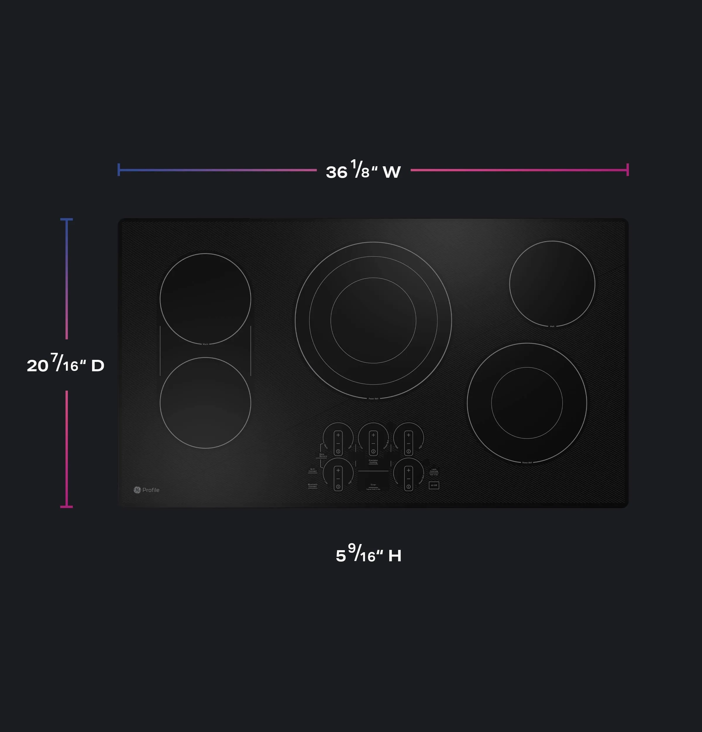 Ge Appliances PEP7036DTBB Ge Profile&#8482; 36" Built-In Touch Control Electric Cooktop