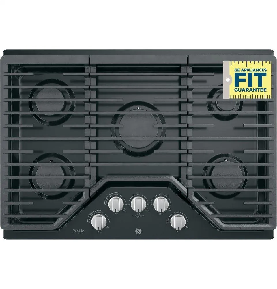 Ge Appliances PGP7030DLBB Ge Profile&#8482; 30" Built-In Gas Cooktop With 5 Burners And Optional Extra-Large Cast Iron Griddle