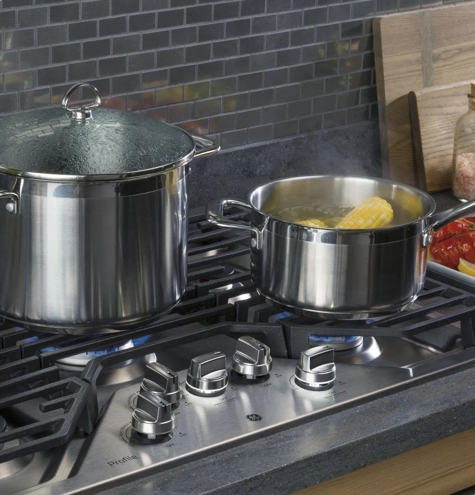 Ge Appliances PGP7030SLSS Ge Profile&#8482; 30" Built-In Gas Cooktop With 5 Burners And Optional Extra-Large Cast Iron Griddle