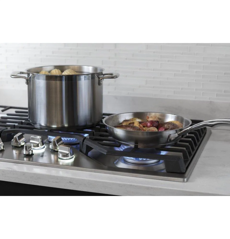 Ge Appliances PGP7030SLSS Ge Profile&#8482; 30" Built-In Gas Cooktop With 5 Burners And Optional Extra-Large Cast Iron Griddle