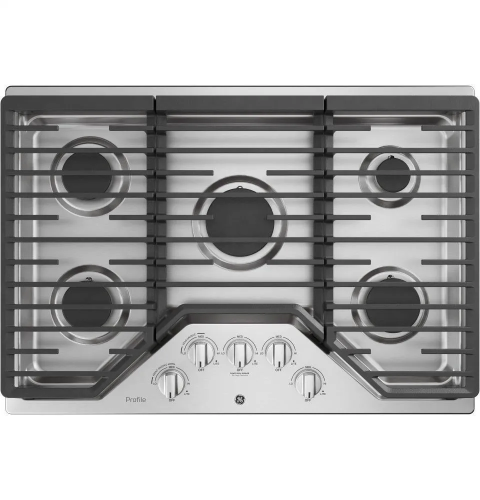 Ge Appliances PGP7030SLSS Ge Profile&#8482; 30" Built-In Gas Cooktop With 5 Burners And Optional Extra-Large Cast Iron Griddle Cooktops 30 inch cooktop online