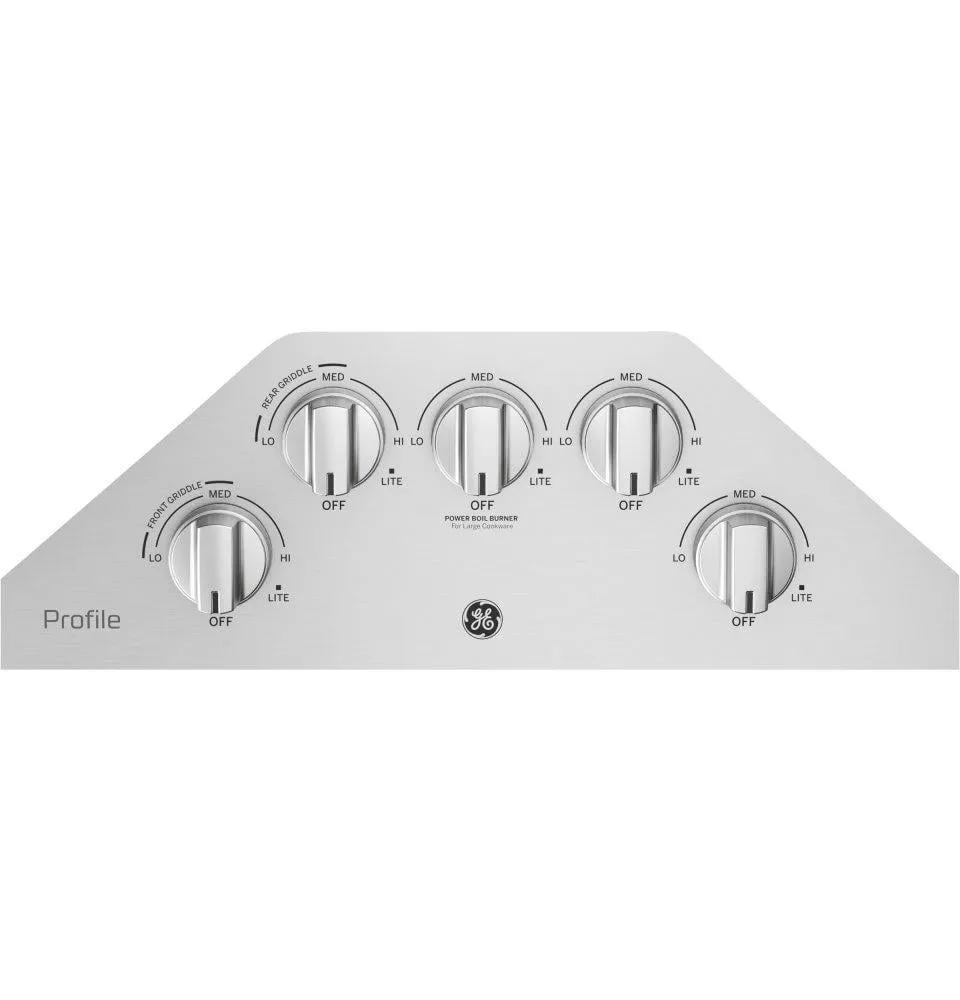 Ge Appliances PGP7030SLSS Ge Profile&#8482; 30" Built-In Gas Cooktop With 5 Burners And Optional Extra-Large Cast Iron Griddle