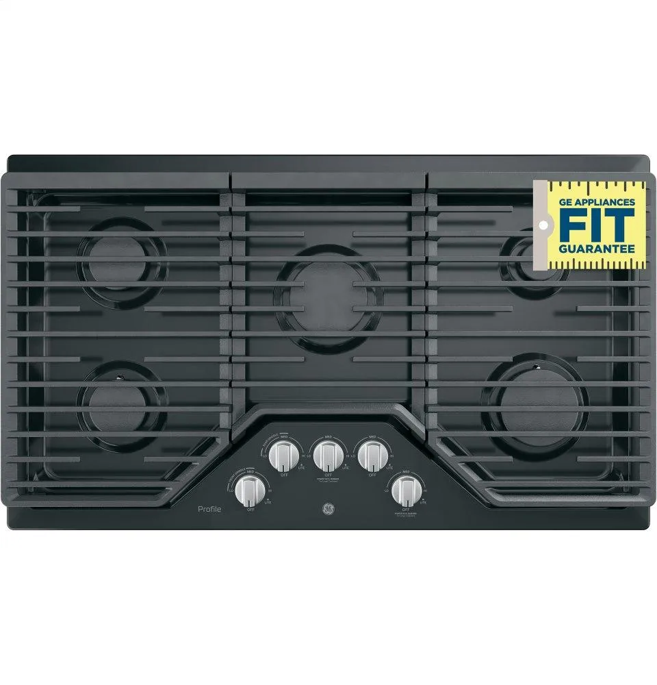 Ge Appliances PGP7036DLBB Ge Profile&#8482; 36" Built-In Gas Cooktop With Optional Extra-Large Cast Iron Griddle