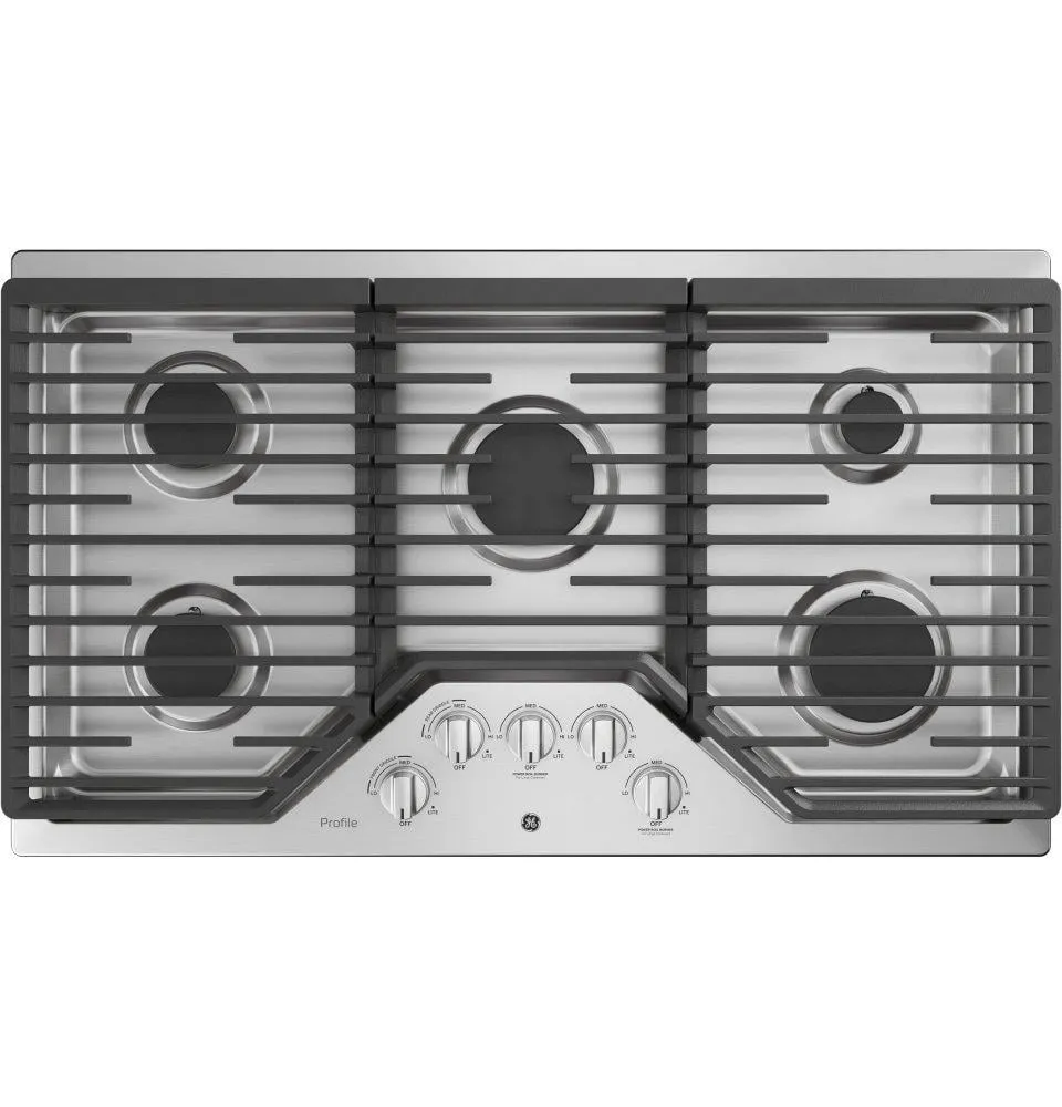 Ge Appliances PGP7036SLSS Ge Profile&#8482; 36" Built-In Gas Cooktop With Optional Extra-Large Cast Iron Griddle Cooktops 5 burner cooktops sale