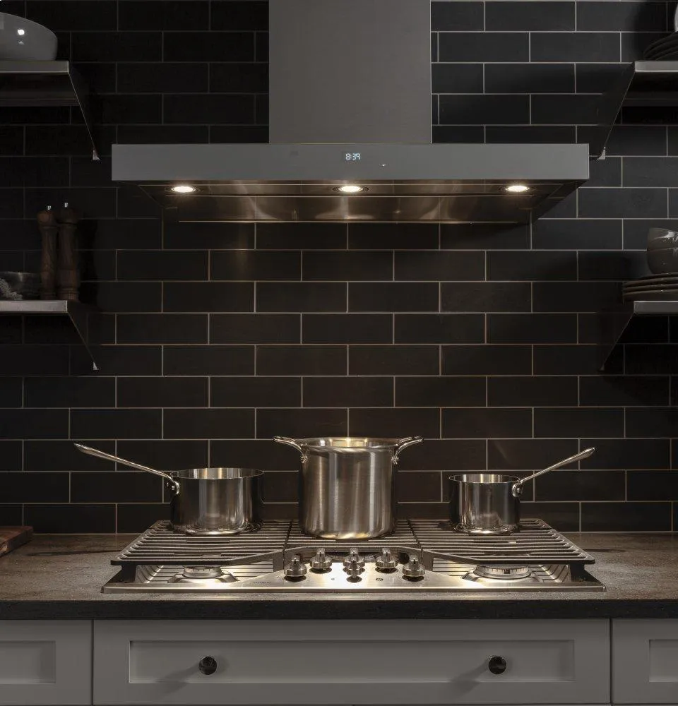 Ge Appliances PGP9036SLSS Ge Profile&#8482; 36" Built-In Tri-Ring Gas Cooktop With 5 Burners And Included Extra-Large Integrated Griddle