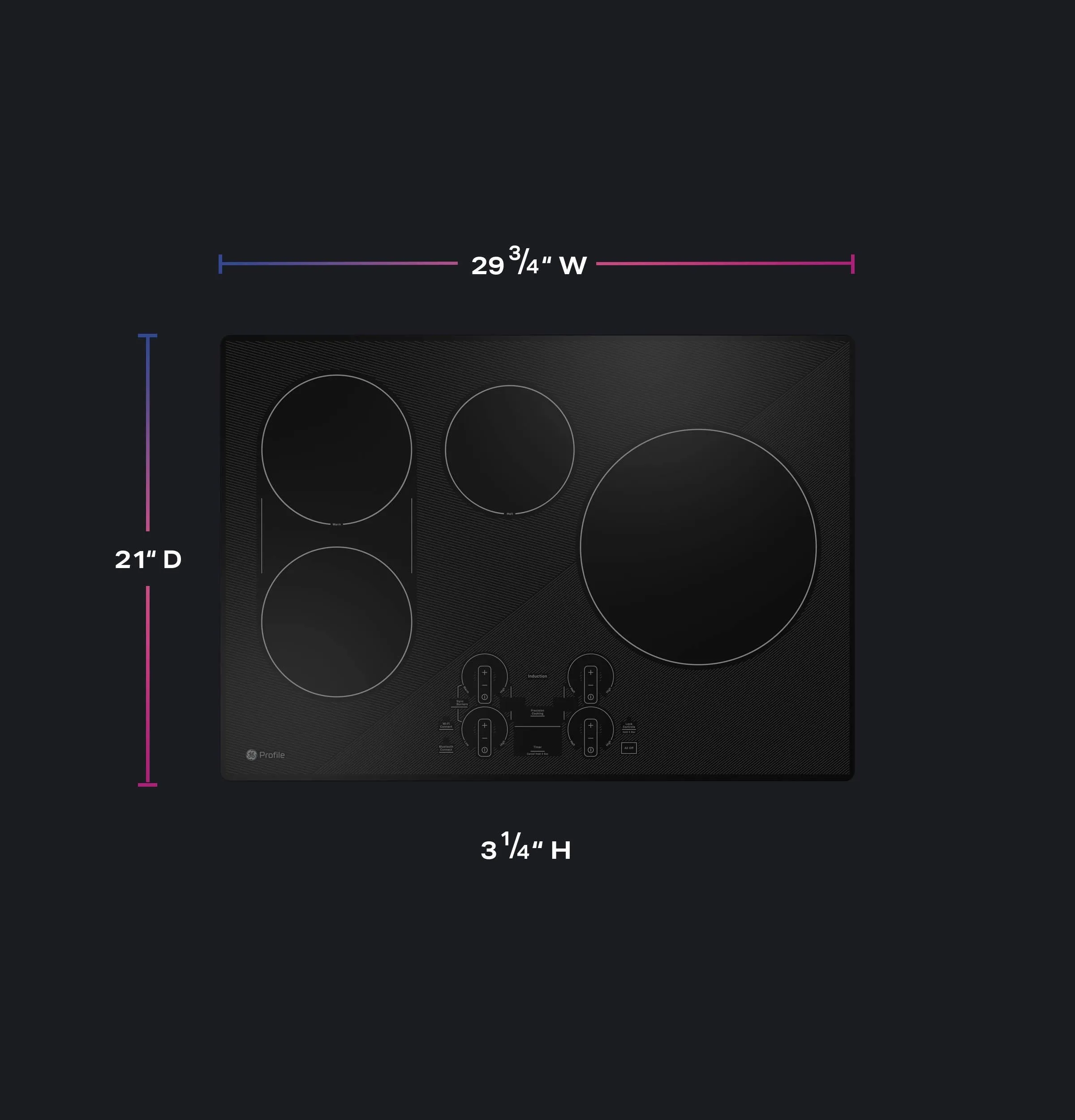 Ge Appliances PHP9030STSS Ge Profile&#8482; 30" Built-In Touch Control Induction Cooktop