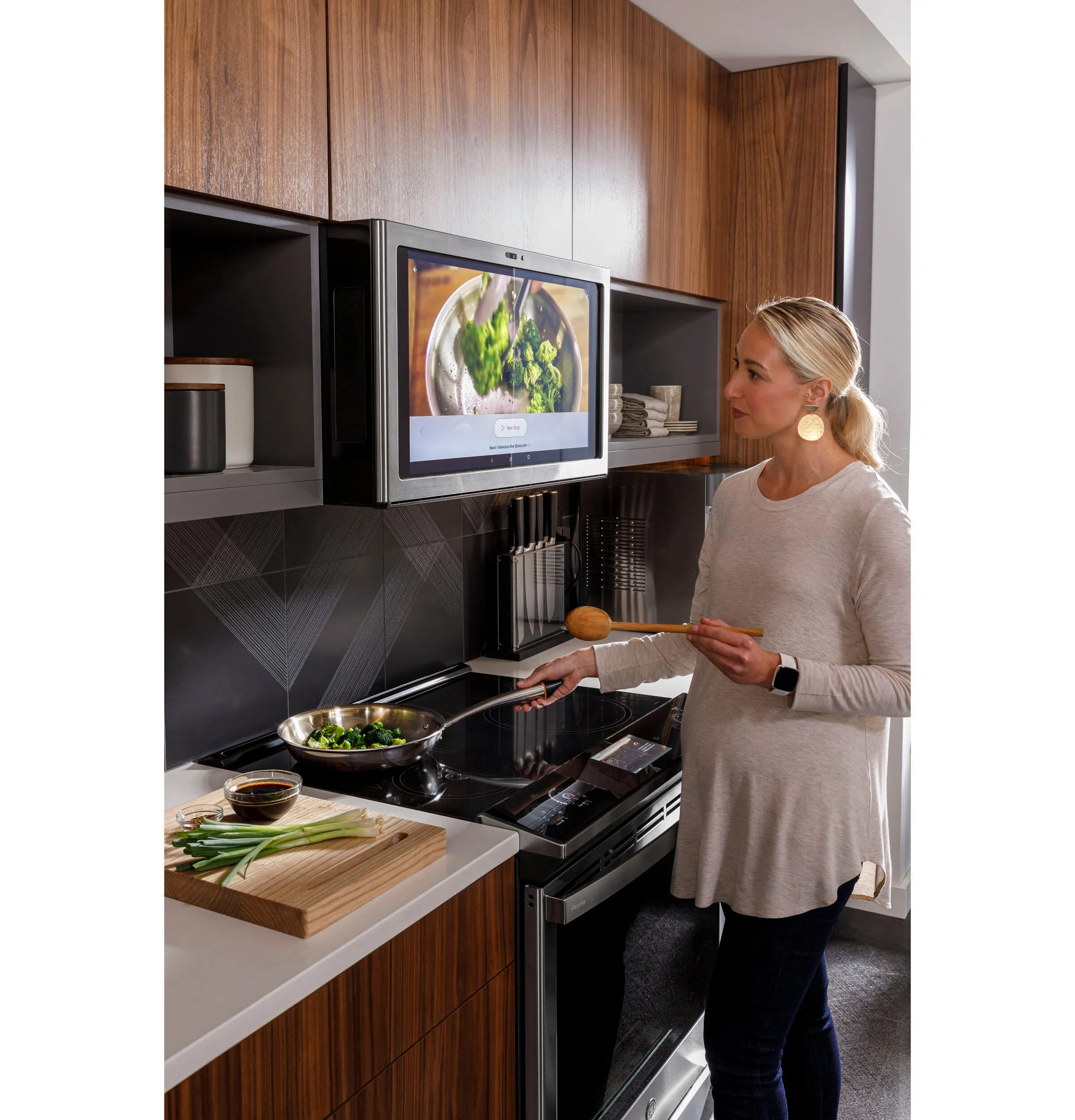 Ge Appliances PHS93XYPFS Ge Profile&#8482; 30" Smart Slide-In Front-Control Induction Fingerprint Resistant Range With In Oven Camera