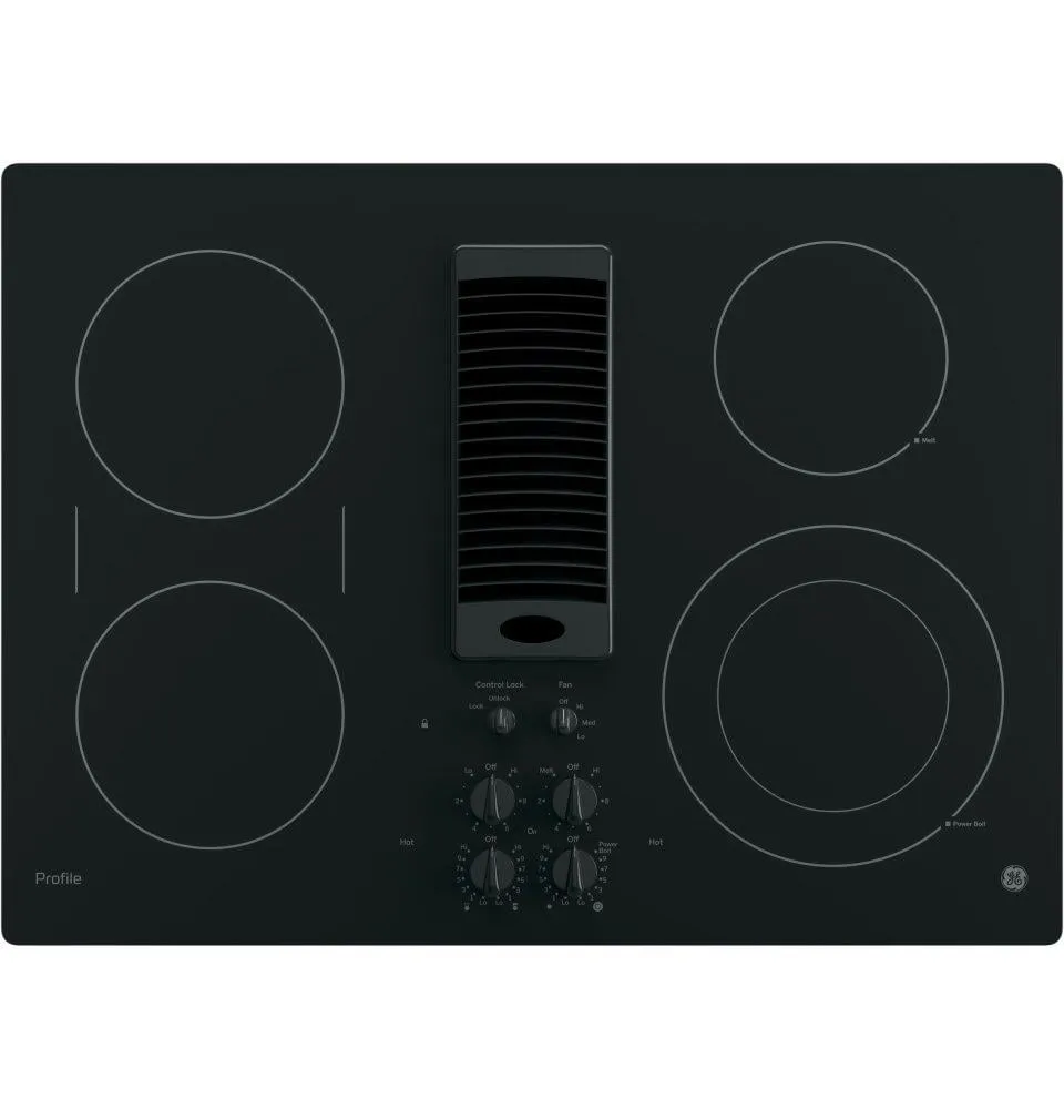 Ge Appliances PP9830DJBB Ge Profile&#8482; 30" Downdraft Electric Cooktop Cooktops ceramic electric cooktops