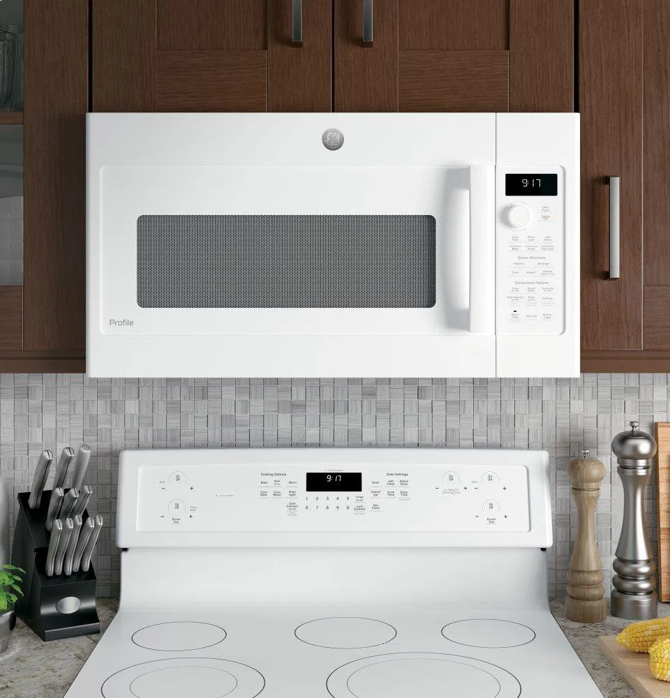 Ge Appliances PVM9179DKWW Ge Profile&#8482; 1.7 Cu. Ft. Convection Over-The-Range Microwave Oven