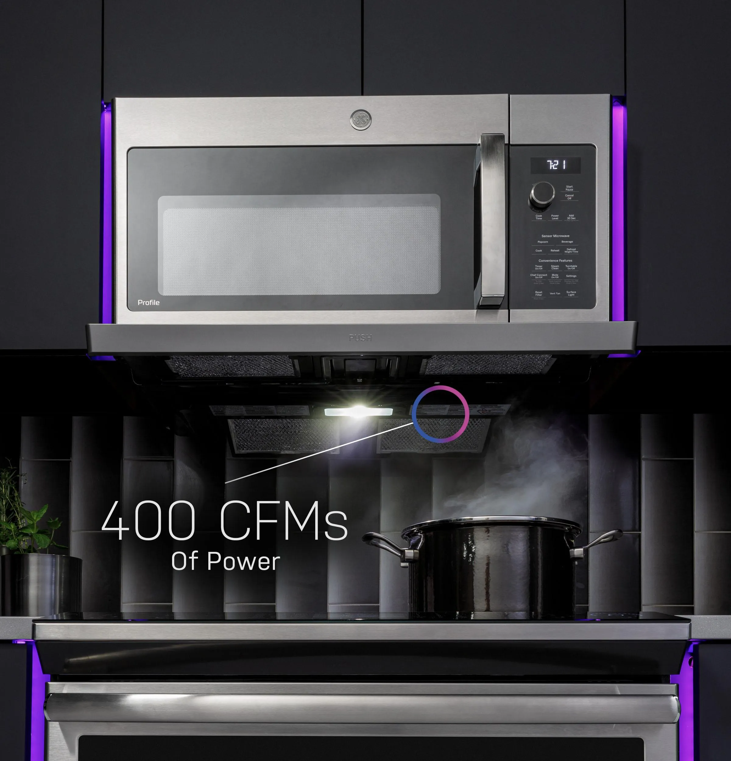 Ge Appliances PVM9225RYSS Ge Profile&#8482; 2.2 Cu. Ft. Over-The-Range Sensor Microwave Oven