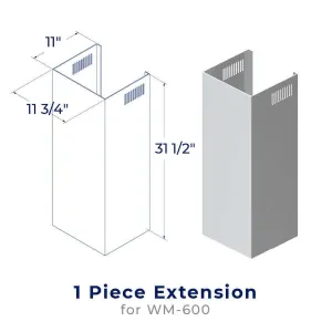 Hauslane CHE004 Chimney Extension - Che004 (Wm600) Range Hood Accessories Hood Accessories LED light kits for hoods