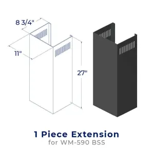 Hauslane CHE008 Chimney Extension - Che008 (Wm590) Hood Accessories LED light kits for hoods