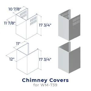 Hauslane CHK005 Chimney Cover Kit - Chk005 (Wm-739) Range Hood Accessories Hood Accessories LED light kits for hoods