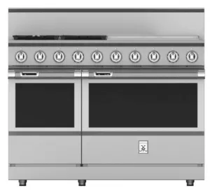 Hestan KRD484GDLP 48" 4-Burner Dual Fuel Range With 24" Griddle - Liquid Propane - Stainless Steel / Steeletto Professional Ranges commercial oven for home kitchen