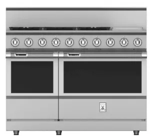 Hestan KRD485GDNG 48" 5-Burner Dual Fuel Range With 12" Griddle - Natural Gas - Stainless Steel / Steeletto Professional Ranges commercial oven for home kitchen