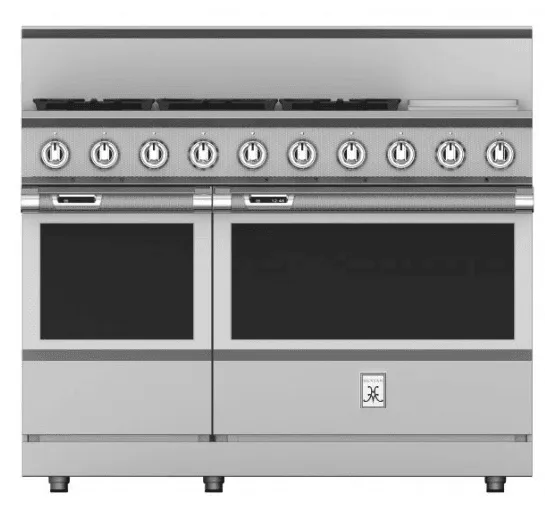 Hestan KRD485GDNG 48" 5-Burner Dual Fuel Range With 12" Griddle - Natural Gas - Stainless Steel / Steeletto Professional Ranges commercial oven for home kitchen