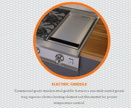 Hestan KRT364GDLPGR 36" 4-Burner Rangetop With 12" Griddle - Liquid Propane - Green / Grove