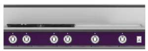 Hestan KRT484GDLPPP 48" 4-Burner Rangetop With 24" Griddle - Liquid Propane - Purple / Lush Cooktops 5 burner cooktops sale