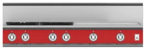 Hestan KRT484GDLPRD 48" 4-Burner Rangetop With 24" Griddle - Liquid Propane - Red / Matador Cooktops 5 burner cooktops sale