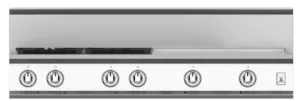 Hestan KRT484GDLPWH 48" 4-Burner Rangetop With 24" Griddle - Liquid Propane - White / Stealth Cooktops 5 burner cooktops sale