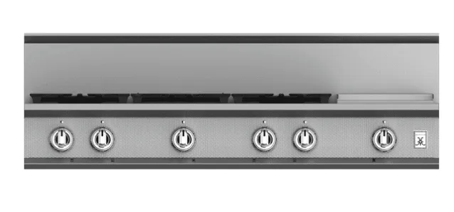 Hestan KRT485GDNG 48" 5-Burner Rangetop With 12" Griddle - Natural Gas - Stainless Steel / Steeletto Cooktops 5 burner cooktops sale