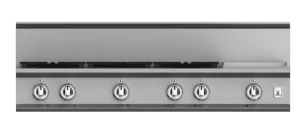Hestan KRT485GDNG 48" 5-Burner Rangetop With 12" Griddle - Natural Gas - Stainless Steel / Steeletto Cooktops 5 burner cooktops sale