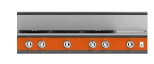 Hestan KRT485GDNGOR 48" 5-Burner Rangetop With 12" Griddle - Natural Gas - Orange / Citra Cooktops 5 burner cooktops sale