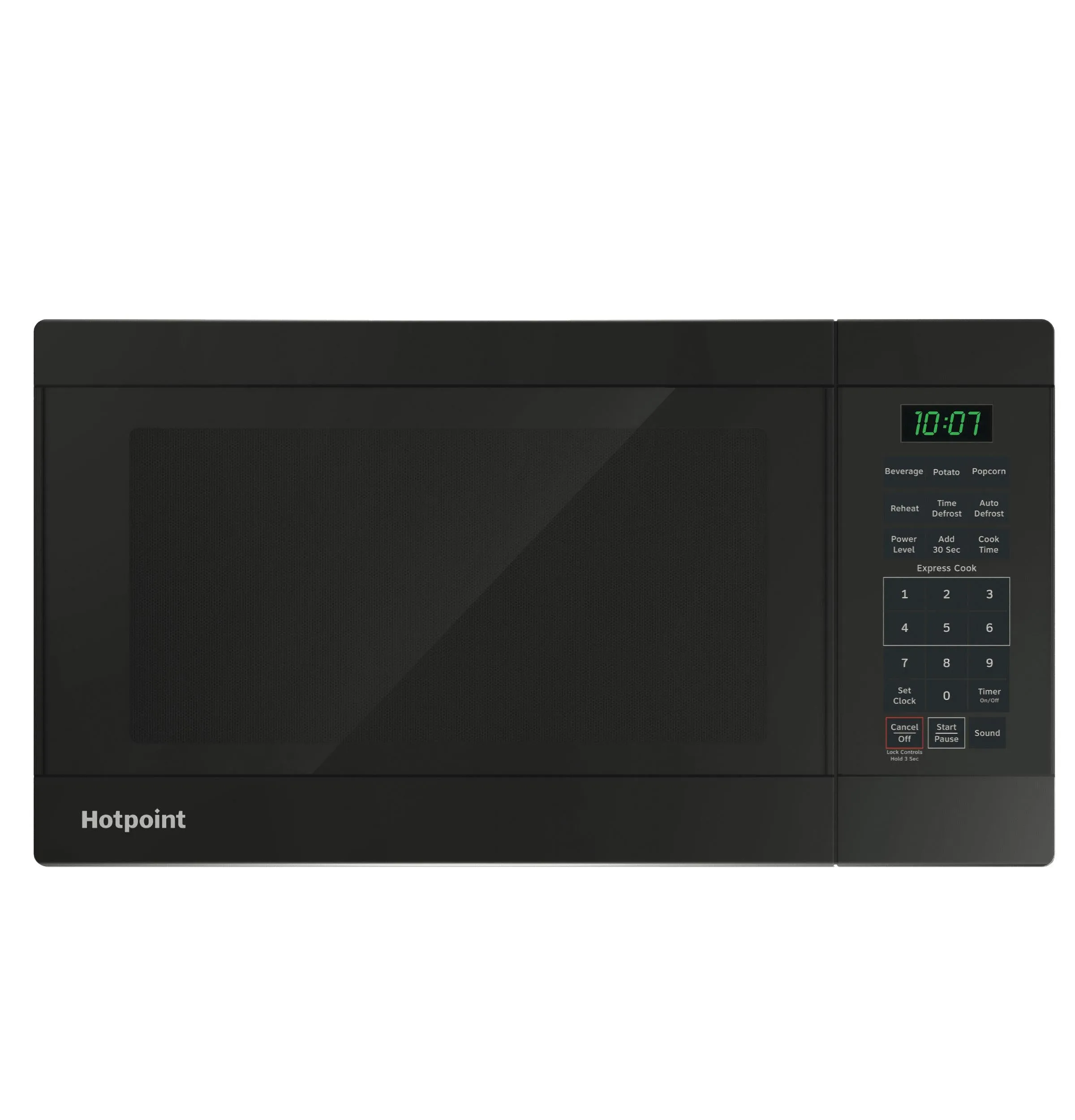 Hotpoint RES1072DTBB Hotpoint 0.7 Cu. Ft. Capacity Countertop Microwave Oven Countertop Microwaves compact countertop microwave oven