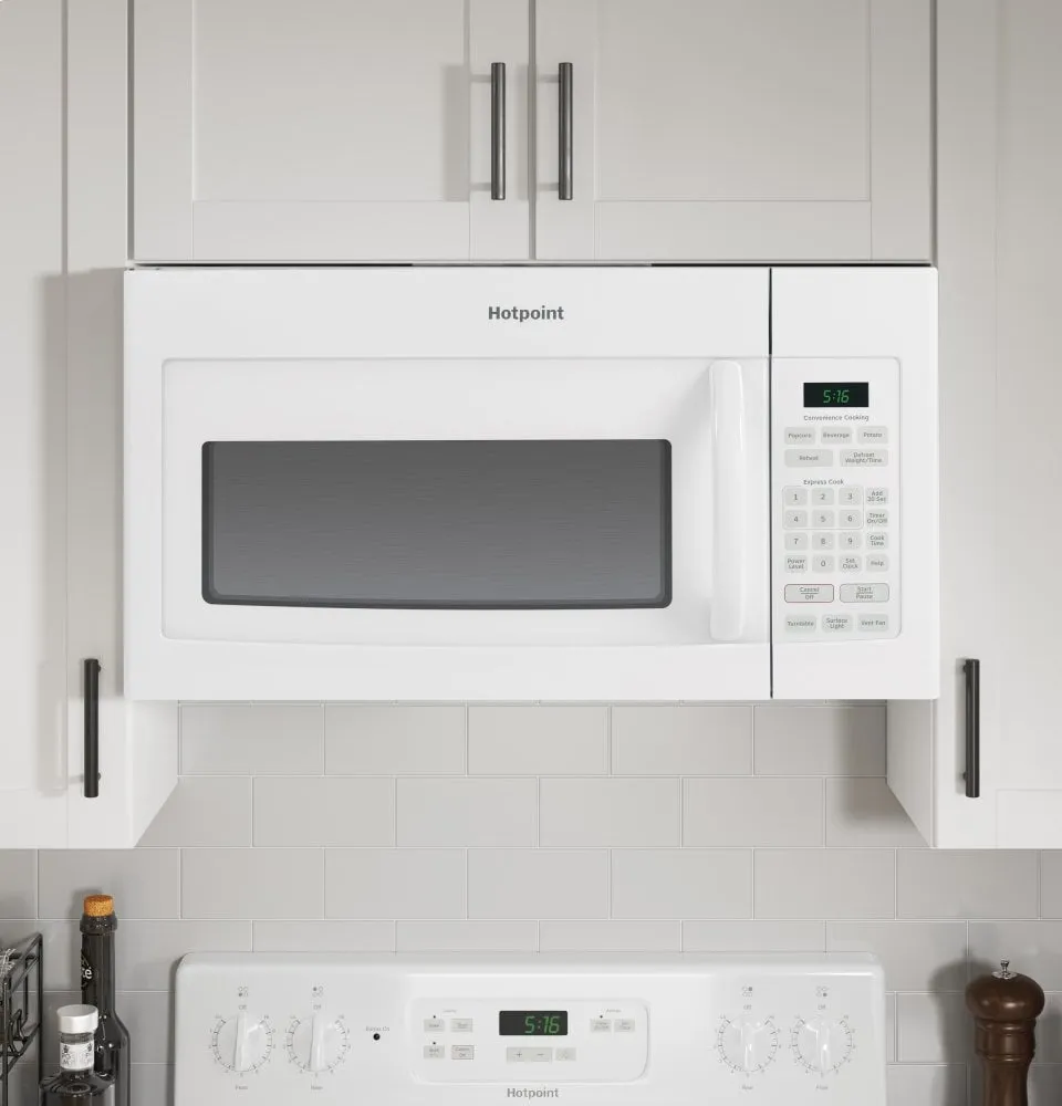 Hotpoint RVM5160DHWW Hotpoint 1.6 Cu. Ft. Over-The-Range Microwave Oven