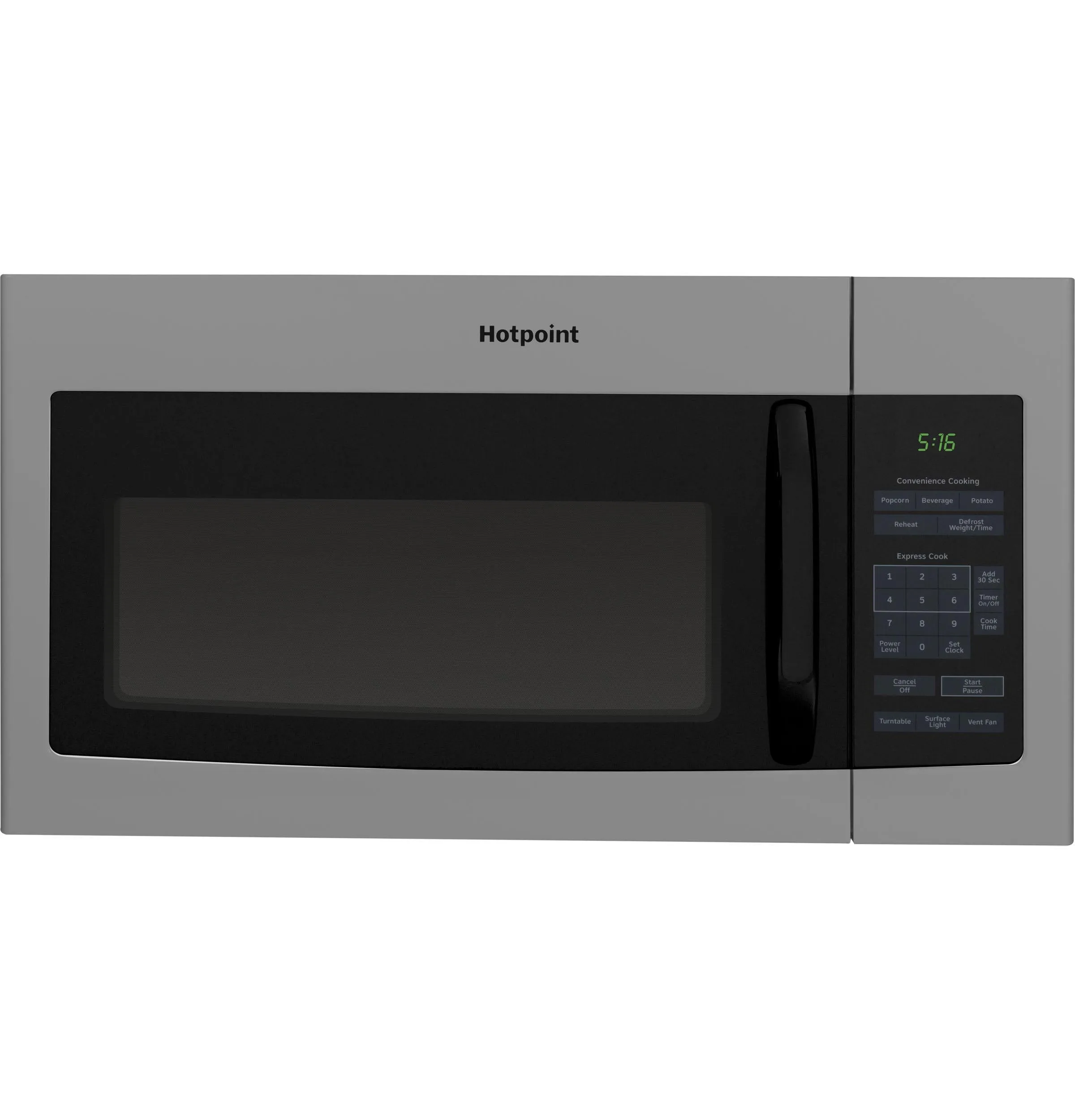Hotpoint RVM5160MPSA Hotpoint 1.6 Cu. Ft. Over-The-Range Microwave Oven Microwave Ovens large capacity kitchen microwave