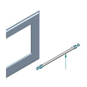Ilve EA4270009000008 Ilve Parts Ea4270009000008 Majestic Chrome Handle For Uov 60 And Uov 76 Ovens (A/116/26/08) Range Accessories stove ignition switch kits