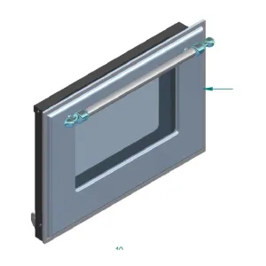 Ilve EG9622012005616 Ilve Parts Eg9622012005616 Complete Triple Glass Door Kit For Uov 60 E3 Ovens (Emerald Green, Brass Trim) Range Accessories stove ignition switch kits