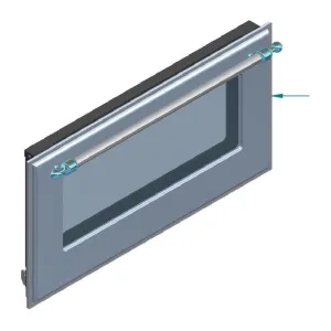 Ilve EG9624005703118 Ilve Parts Eg9624005703118 Complete Triple Glass Door Kit For 60" Range, Uov 80 E3 Ovens (Blue Grey, Burnished Trim) Range Accessories stove ignition switch kits