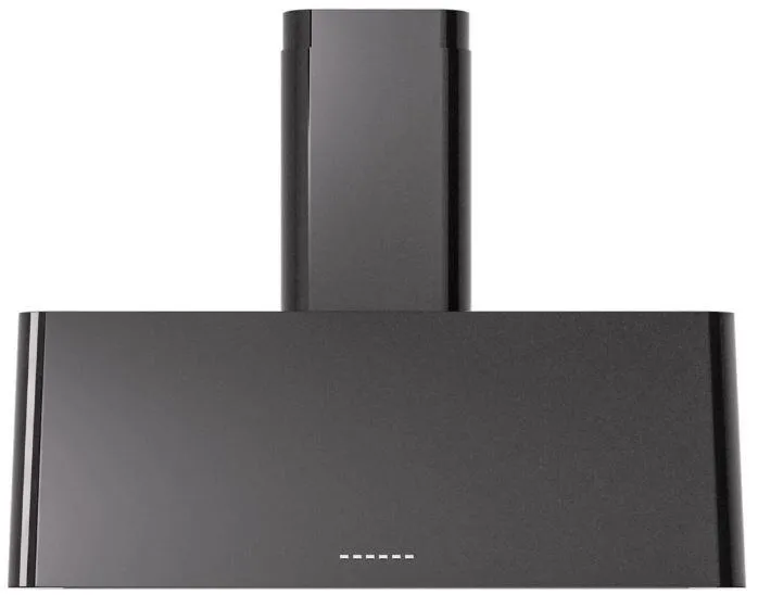 Ilve UAG36BK Nostalgie 36 Inch Glossy Black Wall Mount Range Hood Convertable Hoods quiet convertible vent hood