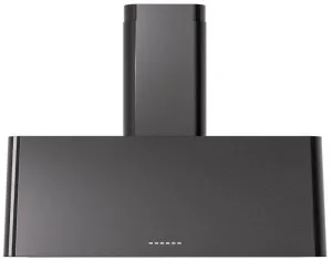 Ilve UAG36BK Nostalgie 36 Inch Glossy Black Wall Mount Range Hood Convertable Hoods quiet convertible vent hood