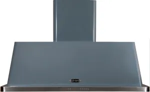Ilve UAM120BG Majestic 48 Inch Blue Grey Wall Mount Range Hood Professional Hoods 36 inch wall mount hood